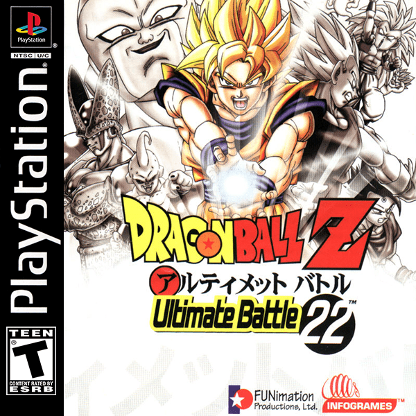 Dragon Ball Z Ultimate Battle 22 box art for Playstation